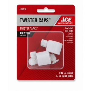 ACE Twister Caps for Toilet Seat Bolts (3-Pack)