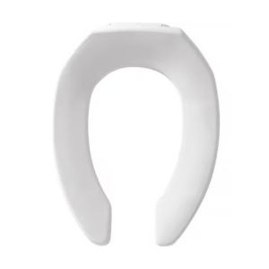 Elongated Toilet Seat – White  Open Front