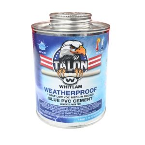 Talon Weatherproof Blue Medium Bodied Low VOC PVC Cement 1 Each WET16