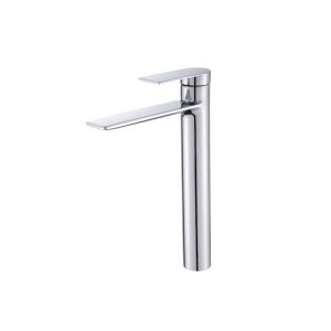 Chrome Tall Single-Handle Basin Mixer Faucet