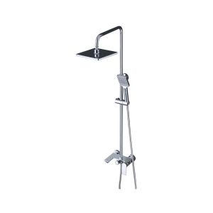 Chrome Square Rain Shower System W/ Handheld Sprayer