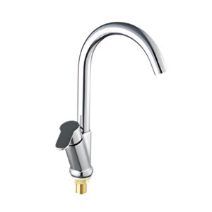 Single-Handle Gooseneck Kitchen Faucet – Chrome Finish MQ-470