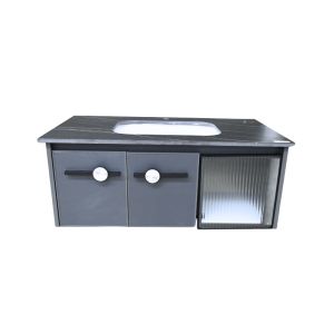 Wall Mounted Vanity Combo 90cm LED Mirror & Modern Storage 1Ea 5710