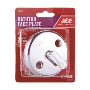 Ace Chrome Bathtub Face Plate with Diverter Lever