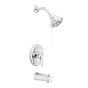 Coastal Chrome Tub & Shower Faucet Set
