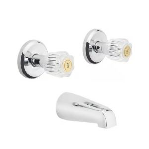 Coastal Chrome Two-Handle Tub Faucet Set