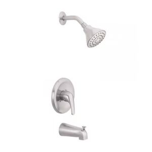 1-Handle Brushed Nickel Tub and Shower Faucet