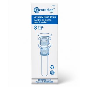 Centurion USA Lavatory Push Drain  W/ 8in Tube 1Ea