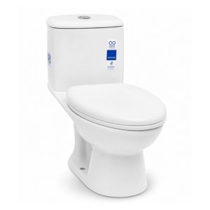 Corona Cima AL 4.8 Toilet W/ Seat - White STrap