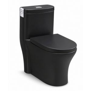 Sevilla One-Piece Toilet W/ Seat - Matte Black S-Trap