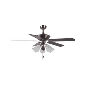Ceiling Fan with Light-52-Inch Black