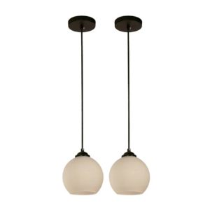 Hanging Pendant Lamp (Twin Pack) 1-Light E27 40 W – Matt Black