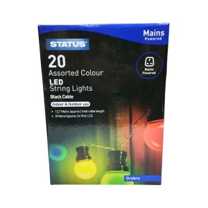Status 20 Assorted Colour LED String Lights – 13.7m