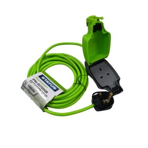 Weatherproof Extension Lead 1-Socket 5 m- Green