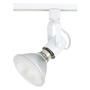 Track Lighting Adjustable Spotlight, White Finish