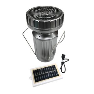 Solar Tent Light With Fan Big 3000mAh White Light 1 Ea AOE-BJ0807-127