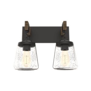 Wall Sconce with Seeded Glass Shades blk 1Ea 955PAOLA2WBL