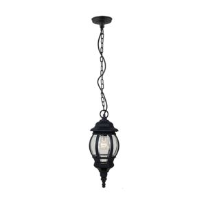 Outdoor Hanging Lantern – Black Vintage Cage Pendant Light