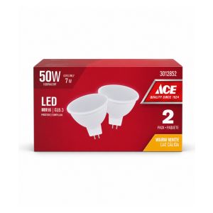 ACE Led Bulb Mr16 Gu5.3 7w 100-240v 50-60hz 2pk