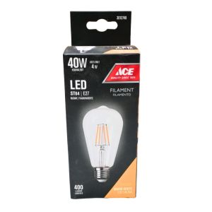 LED Filament Bulb ST64 E27 4W (40W Equivalent)- Clear