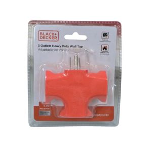 3-Outlet Heavy Duty Wall Tap Adapter (15 Amp)