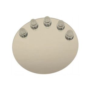 Round Vanity Mirror with LED Lights – Wall Mounted