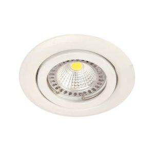 Round LED Recessed Downlight – White Trim, Slim Design