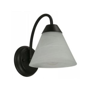 Wall Sconce – Matte Black with Frosted Glass Shade