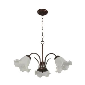 3-Light Hanging Chandelier – Chocolate Finish