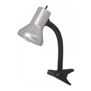 Clip-On Desk Lamp 40 W – Silver & Black