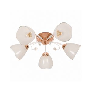 5-Light Ceiling Lamp French Gold Finish E27 60W