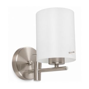 1-Light Wall Lamp Satin Nickel Finish E27 60W