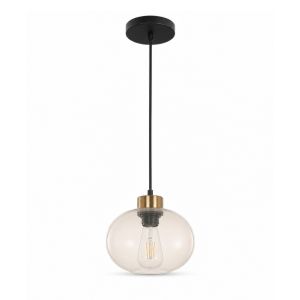 1-Light Hanging Pendant Lamp Matte Black Finish E27 60W