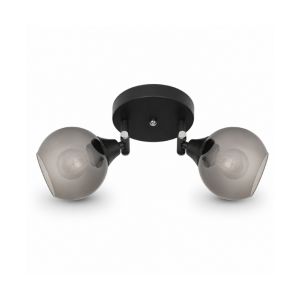 2-Light Spotlight Matte Black Finish E27 40W