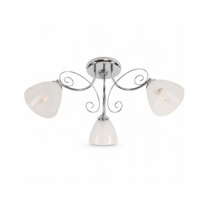 3-Light Chrome Ceiling Lamp E27 40W