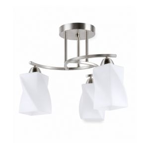 3-Light Ceiling Lamp Satin Nickel Finish