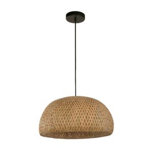 Hanging Pendant Lamp E27 60 W – Beige Woven Shade