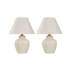 Table Lamp 1-Light E27 40 W – Black Base with White Shade
