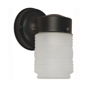 Wall Sconce with Frosted Glass Shade-Black