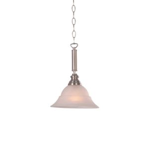 Hanging Pendant Lamp 1-Light E27 60 W – Satin Nickel