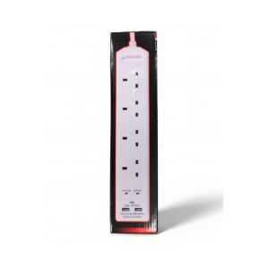 4 Gang 2M Surge Protected Extension Lead W/  Double USB Ports 1 Each 376721