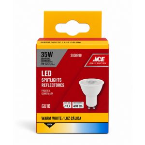 ACE LED BULB  5W GU10 FROSTED 400 LUMENS  WARM WHITE 100-240V 50/60HZ CE ACE
