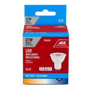 LED BULB  GU10 5W  FROSTED 420 LUMENS DAYLIGHT 100-240V 50/60HZ CE ACE