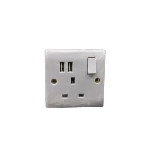 Cronexrabo 1 Gang Switch Skt Outlet With Usb Port White 1 Each CXE7048