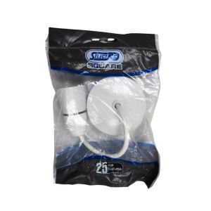 Selectric Square Ceiling Rose with Hook – White