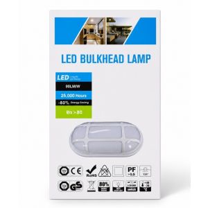  LED Bulkhead Wall Lamp IP65 Waterproof 12W