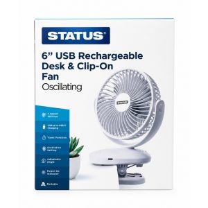 Rechargeable USB Desk & Clip-On Fan-6