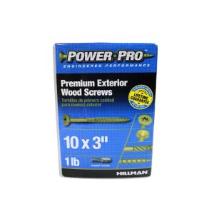 Hillman Power Pro Exterior Wood Screws 10X3 Inch 1Lb  1 Ea 48602