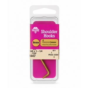 Hillman Shoulder Hook  1 1/4 In Brass 1 Each