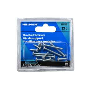 Hillman Bracket Screws – Zinc-Plated, 12-Pack